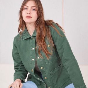 Big Bud Press Denim Work Jacket Dark Emerald Green